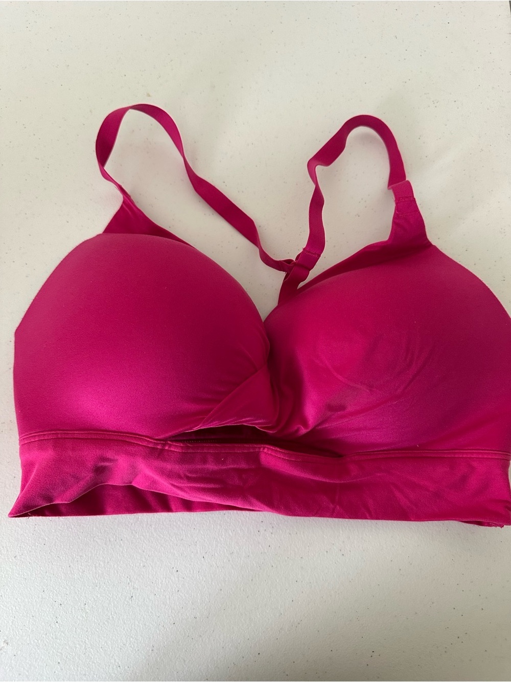 Victorias Secret Wireless Padded Bralette in Fuchsia Pink size 34D/ NWOT 1363